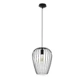 Produktbild: EGLO Pendellampe Newtown, 1 flammige Vintage Pendelleuchte, Retro Hängelampe aus Stahl, Farbe: Schwarz, Fassung: E27, Ø 27,5 cm