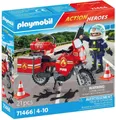 Produktbild: Playmobil® Feuerwehrmotorrad am Unfallort (71466), Action Heroes Konstruktions-Spielset, (21 St), Made in Europe