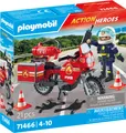 Produktbild: PLAYMOBIL Action Heroes 71466 Feuerwehrmotorrad am Unfallort