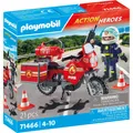 Produktbild: PLAYMOBIL 71466 Feuerwehrmotorrad am Unfallort