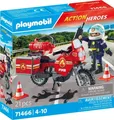 Produktbild: PLAYMOBIL 71466 Feuerwehrmotorrad am Unfallort