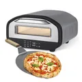 Produktbild: GOURMETmaxx elektrischer Pizzaofen mit Pizzaheber | Touchdisplay, Timerfunktion, 7 Programme & DIY Modus | Pizzamaker bis max. 430 °C | Minibackofen für Pizza, Flammkuchen & Co.