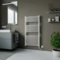 Produktbild: Handtuchheizkörper OMEGA 120x60 cm rein elektrisch inkl. Heizstab weiss - 600 Watt