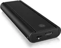 Produktbild: ext. M.2 NVMe Gehäuse, Werkzeiglos, USB 3.2 (Gen 2) Type-C/Type-A, Aluminium, schwarz (IB-1807MT-C31)