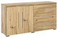 Produktbild: Moderne Kommode 2 Türen 3 Fächern 3 Schubkästen Sideboard Lowboard Holz Optik