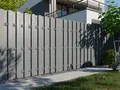 Produktbild: Woodtex Sichtschutzelement WOODTEX Holz Sichtschutzzaun Nadelholz Grau blickdicht