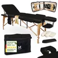 Produktbild: MASSUNDA Massageliege Massagetisch Massagebank Liege mobil klappbar schwarz