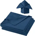 Produktbild: REDBEST Serviette, Stoffserviette 6er-Pack Seattle, 100% Baumwolle dunkelblau Größe 50x50 cm - Robustes, glattes Gewebe, mit Kuvertsaum (weitere Farben)