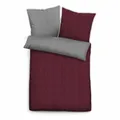 Produktbild: Biberna Wendebettwäsche dunkelrot 1x 155x220 cm + 1x 80x80 cm