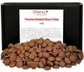 Produktbild: CHOCO SECRETS - 600g Vollmilch Schokolade für Schokobrunnen - Schoko-Fondue Schokolade zum Schmelzen - Chocolate Chips für Schokoladenbrunnen - Belgische Kuvertüre Drops zum Backen - Schoko-Drops