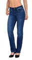 Produktbild: ESRA Damen Jeans-Hose Jeanshose gerader Schnitt Straight-Fit Jeans Damen High Waist bis Übergröße Große Größen G600