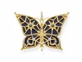 Produktbild: Thomas Sabo Schmetterling Anhänger - PE925-963-7 Sterling Silber - verg. Gelbgold + Glas-Keramik + im. Sandstein