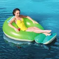Produktbild: Schwimmring Schwimmliege Pool Schwimmsessel Luftmatratze Getränkehalter Bestway