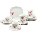 Produktbild: Creatable Kaffeeservice, Weiß, Keramik, 18-teilig, Blume, 200 ml,200 ml, lebensmittelecht, Essen & Trinken, Geschirr, Geschirr-Sets, Kaffeeservice