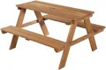 Produktbild: roba® Kindersitzgruppe Picknick for 4 Outdoor Deluxe, Teakholz-Optik, mit abgerundeten Ecken