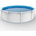 Produktbild: Stahlwand Swimming Pool Set 'Nuovo de Luxe', weiß / blau, ø 550 x 120 cm, ohne Zubehörset - Steinbach