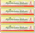 Produktbild: 4×200 ml Alpenkräuter Balsam – Weinlaub & Rosskastanie – Massage & Pflegecreme