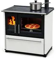 Produktbild: Plamen Festbrennstoffherd Holzherd 850 weiß, rechte Version, 8,00 kW