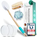 Produktbild: BELAVENA© Eincremehilfe für Rücken | Verbessertes Konzept 2025 - Optimale Rückenpflege mit Rückeneincremer / Rückenbürste inkl. 4 austauschbaren Pads – Rückencremer / Rückeneincremehilfe