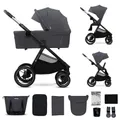 Produktbild: Kinderkraft NEA 2 - Kinderwagen 2-in-1 - bis 27 kg - Babywanne & Buggy - pannensichere Räder - wasserdichtes Verdeck UPF50+ - faltbar wendig - Grau