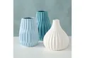 Produktbild: BOLTZE Dekovase Boltze, Blumenvase 3er-Set Wilma klein blau-weiß