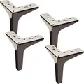 Produktbild: SOTECH 4er Set Möbelfüße Victor-NANNARP Höhe 130 mm schwarz verchromt Polsterfüße Schrankfüße Füße Sofafüße
