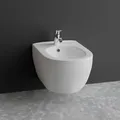 Produktbild: Alpenberger Bidet mit Armatur | Hänge-Bidet mit Einhebel-Bidetmischer | Wand Bidet Sitzbecken | Bidetdusche Keramikschüssel mit Überlauf | Bide Waschbeckendusche Intimdusche Popodusche