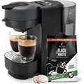 Produktbild: Tchibo Kaffeepadmaschine „CALL ME PAD“ inkl. 36 Kaffeepads Black & White, mit Taste für To-Go Becher, für 2 Tassen, schnell und leise, automa... - Schwarz