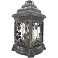 Produktbild: Buri Grablaterne Mit Öllicht 26cm Grabschmuck Grabkerze Grablicht Friedhofskerze Deko - Gold