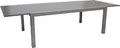 Produktbild: DEGAMO Ausziehtisch Gartentisch Esstisch MARINA 180/240x100cm, Aluminiumgestell silbergrau + Glasplatte grau