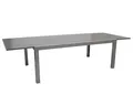 Produktbild: DEGAMO Gartentisch MARINA (1-St), 180x100cm, ausziehbar auf 240cm, Aluminium grau, Glas dunkelgrau