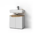Produktbild: Livinity® Waschbeckenunterschrank Timavo, Weiß/Artisan-Eiche, 60 x 57.5 cm mit 2 Türen