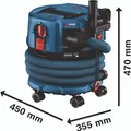 Produktbild: Bosch Professional Bosch GAS 18V-12 MC Professional Akku Staubsauger BITURBO Brushless + 1x ProCore Akku 8,0 Ah + (Nass-Trockensauger) (46386189)