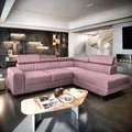 Produktbild: Masseno Ecksofa NOLA R-S mit Schlaffunktion L-Form, Sofa mit Bettkasten, Wohnzimmersofa, Couch, Soffa, Bettsofa, Couchgarnitur- Lila, MONOLITH 62