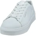 Produktbild: Plateausneaker BUGATTI, Herren, Gr. 46, weiß, Lederimitat, Schuhe Plateausneaker, Freizeitschuh, Halbschuh, Schnürschuh mit seitlicher Logoprägung