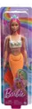 Produktbild: Barbie Meerjungfrau-Puppe mit pinkfarbenem Haar, weicher orangefarbener Schwa...