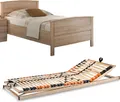 Produktbild: VAJA SET Seniorenbett Eiche Nachbildung & verstellbarem Lattenrost 100x200