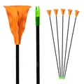 Produktbild: Pfeile für Bogenschießen 5er Set Update Version aus Fiberglas mit orangenem S...