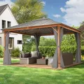 Produktbild: TOOLPORT Forest 4x4 m Hardtop Gartenpavillon, inkl. 4 Seitenteile, loft grey - (300187)