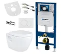 Produktbild: GEBERIT Tiefspül-WC GEBERIT-AL5508-SET, Hänge Wand WC mit Taharet Funktion, Bidet, Absperrventil