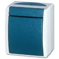 Produktbild: Busch-Jaeger OCEAN Wechselschalter, ohne Beleuchtung, grau/blau-grün, matt, Aufputz, IP44, 1f
