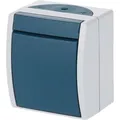 Produktbild: Busch-Jaeger Lichtschalter Ocean 2601/6 W-53, grau / blaugrün, Aufputz, Feuchtraum IP44, Wechselschalter