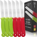 Produktbild: Schwertkrone Gemüsemesser BS02601, Set, 8,5 cm Edelstahlklinge, Kunststoffgriff, 6 Stück