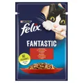 Produktbild: Felix Fantastic Katzenfutter Rind in Gelee Beutel 85g