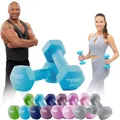 Produktbild: Miweba Sports Neopren Hantelset NKH100 | 𝐏𝐫𝐨𝐟𝐢 Hantel - Hexagon Hanteln Set - Kurzhanteln - Kurzhantel Set - Gymnastikhanteln - Hantel Set - Dumbbell - 0,5-10 Kg (2X 3.0 kg, Türkis)