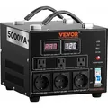 Produktbild: VEVOR 5000W Spannungswandler Transformator AC 110V⇋220V Transformer Wandler 3x US NEMA 5-15R 3-polige / 3x europäische Shucko-Ausgangssteckdosen...