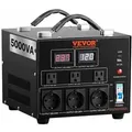 Produktbild: VEVOR 5000W Spannungswandler Transformator AC 110V_220V Transformer Wandler 3x US NEMA 5-15R 3-polige / 3x europäische Shucko-Ausgangssteckdosen, 1x
