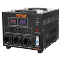 Produktbild: VEVOR 5000W Spannungswandler Transformator AC 110V⇋220V Transformer Wandler 3x US NEMA 5-15R 3-polige / 3x europäische Shucko-Ausgangssteckdosen, 1x 5V-USB-Anschluss und 1x Typ-C-Buchse