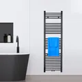 Produktbild: VILSTEIN® Badheizkörper [150x45cm] - Handtuchheizkörper Elektrisch Nutzbar - Handtuchtrockner Badezimmer - Handtuch Heizkörper Bad mit Seitenanschluss - Handtuchheizung - Wandheizkörper (Schwarz)