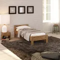 Produktbild: Krok Wood Seniorenbett SiSi aus Massivholz Eiche, 120 x 200 cm + Nachttisch